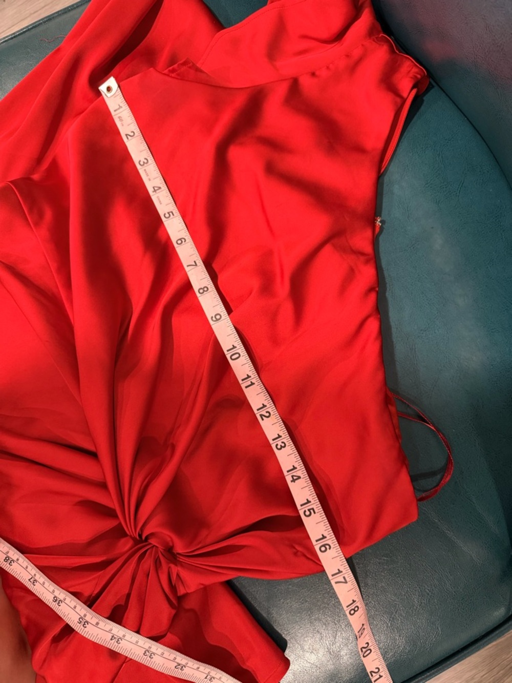 GUESS Red One-Shoulder Asymmetrical Ruffle Dress - Picture 8 of 11